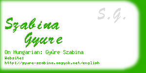 szabina gyure business card